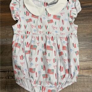 Patriotic Baby Bubble with Flags and Fireworks